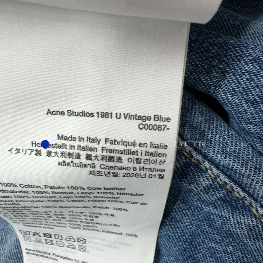 Acne Studios Vintage Blue Denim Jeans, Size 28 Size US 28 / EU 44 - 4 Thumbnail