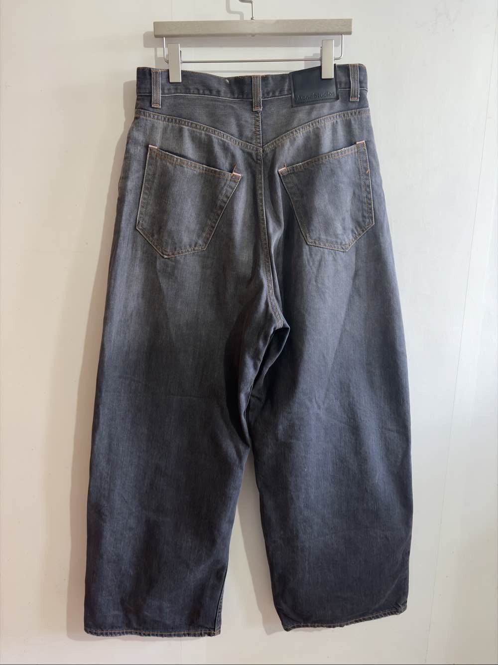 Acne Studios Distressed Wide Leg Jeans in Black Size US 30 / EU 46 - 2 Thumbnail