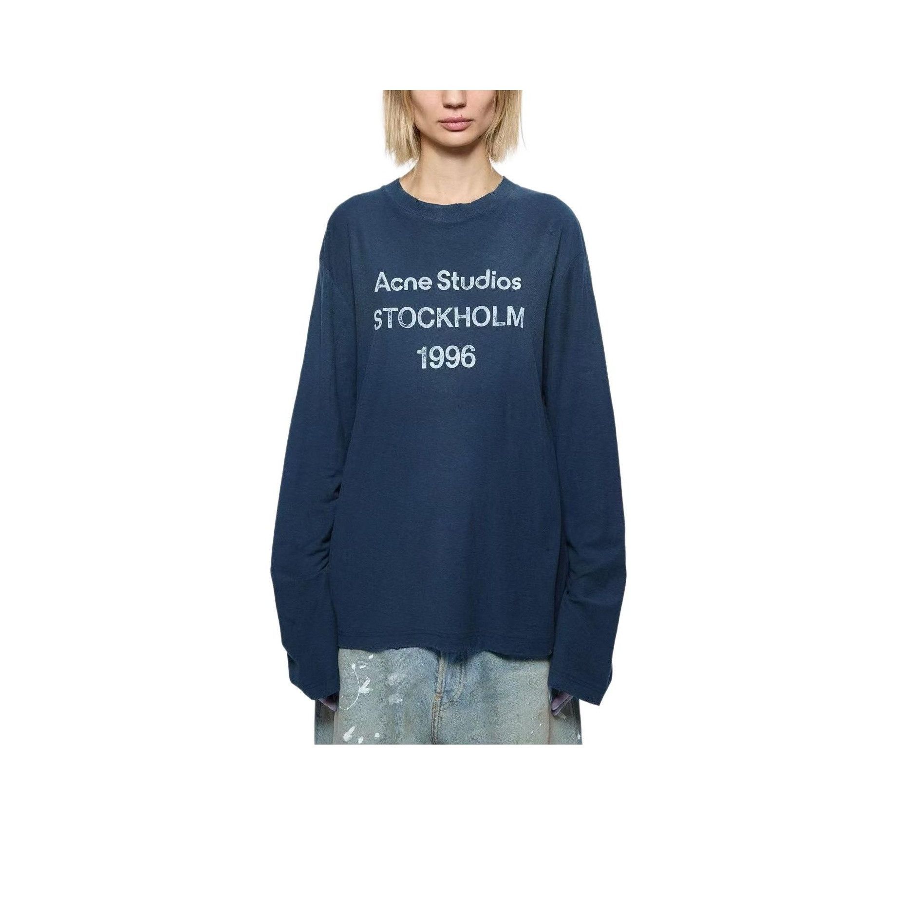 Acne Studios 1996 Stockholm Long Sleeve Tee in Blue Size US XS / EU 42 / 0 - 7 Thumbnail