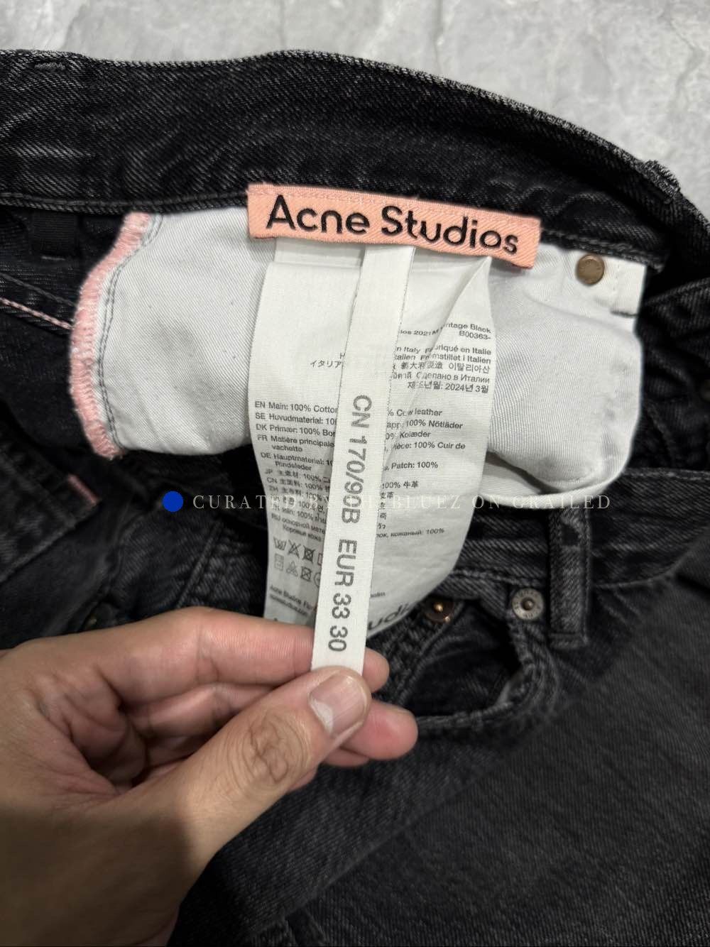 Acne Studios Vintage Black Denim Jeans - Size 30 Size US 30 / EU 46 - 6 Thumbnail