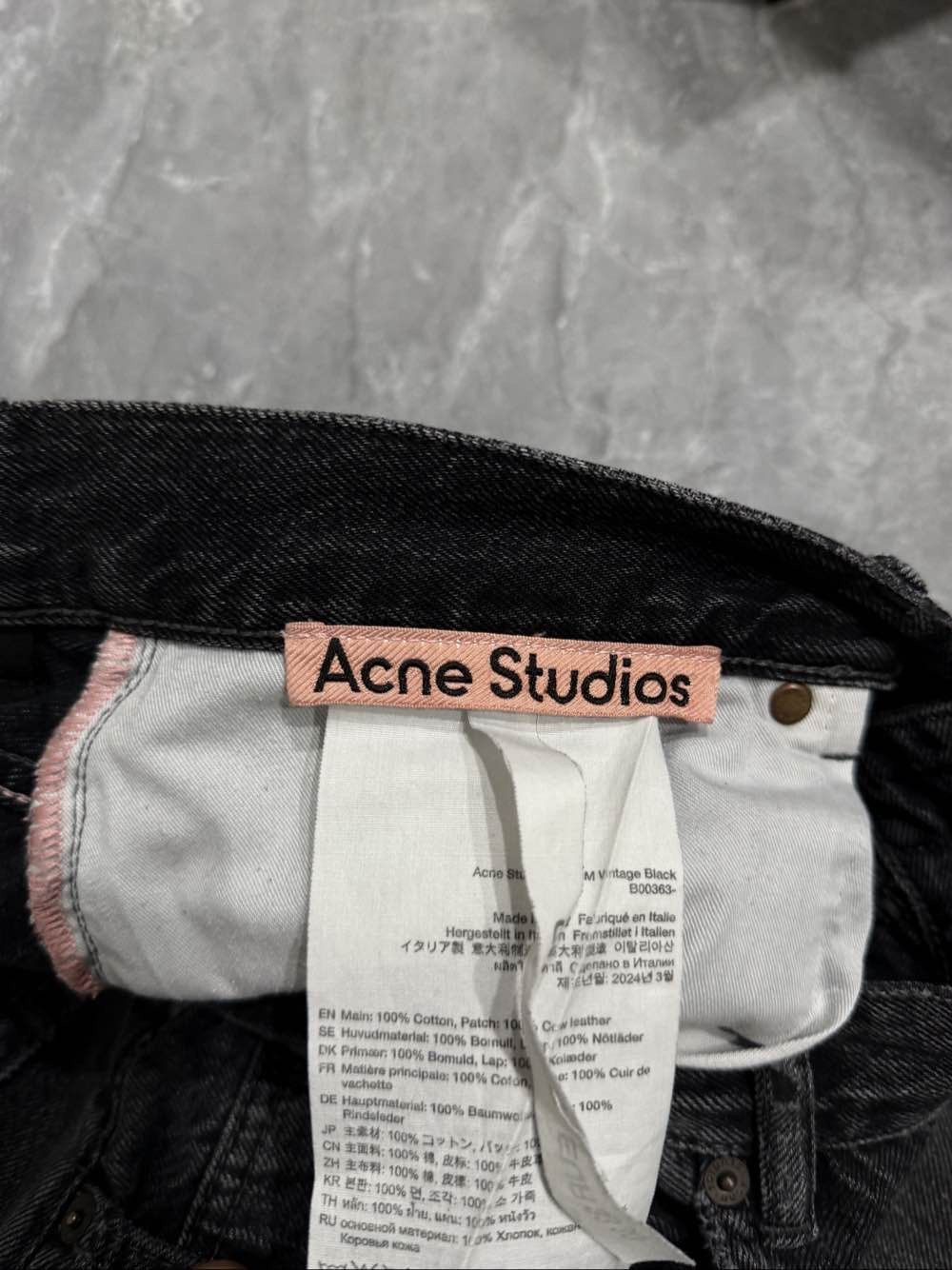 Acne Studios Vintage Black Denim Jeans - Size 30 Size US 30 / EU 46 - 3 Thumbnail