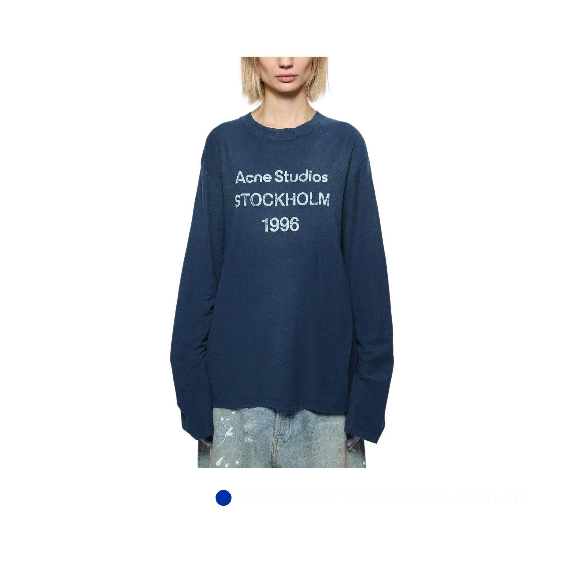 Acne Studios Vintage-Inspired Blue Long Sleeve T-Shirt Size US XS / EU 42 / 0 - 6 Thumbnail