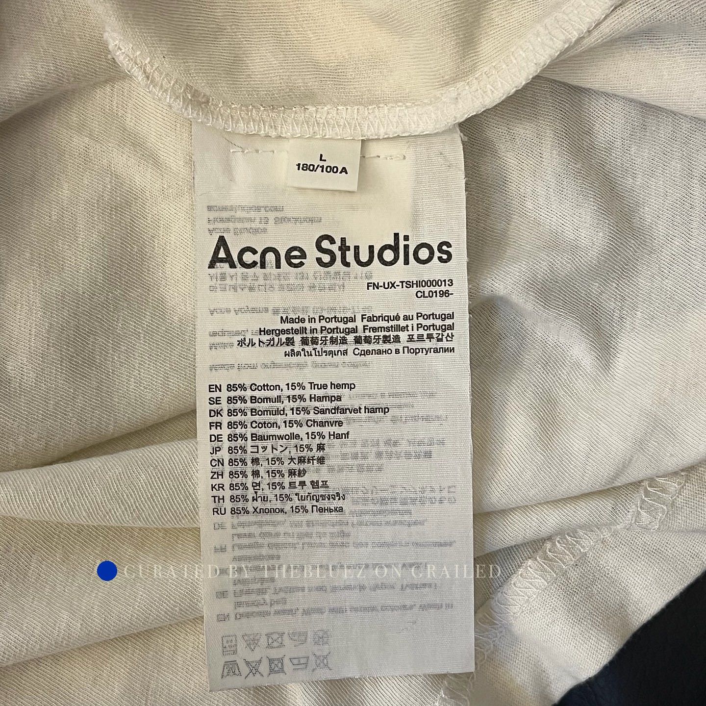 Acne Studios Classic White Logo T-Shirt Size US L / EU 52-54 / 3 - 4 Thumbnail