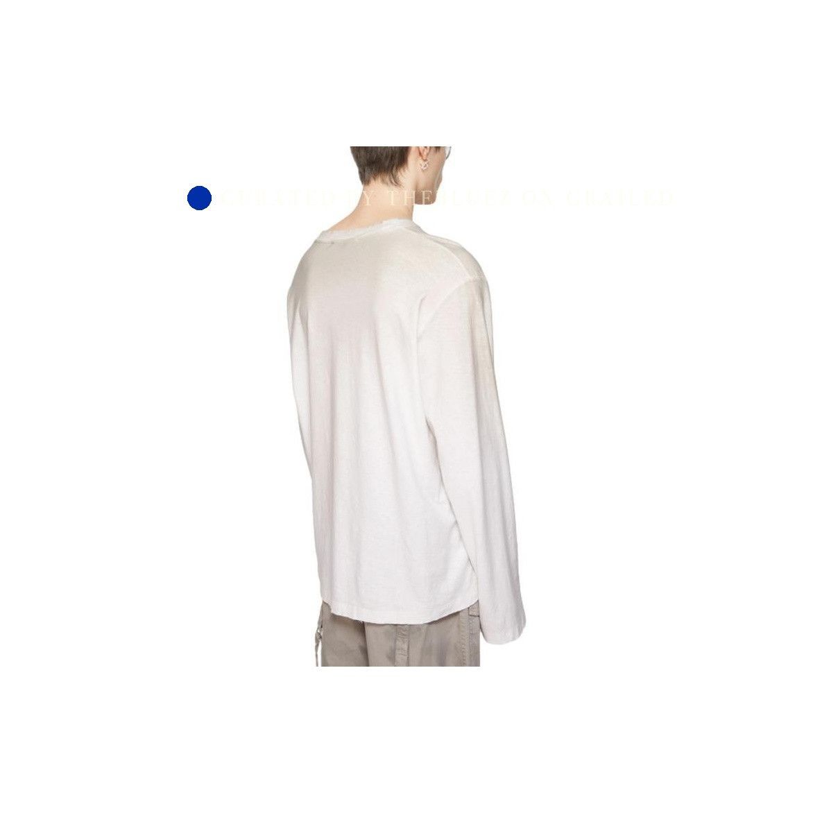 Acne Studios Logo Long Sleeve T-Shirt in White Size US S / EU 44-46 / 1 - 6 Thumbnail