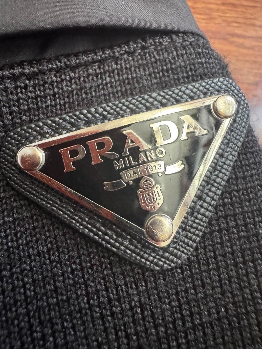 Prada Black Hooded Jacket with Logo Patch Size US S / EU 44-46 / 1 - 5 Thumbnail