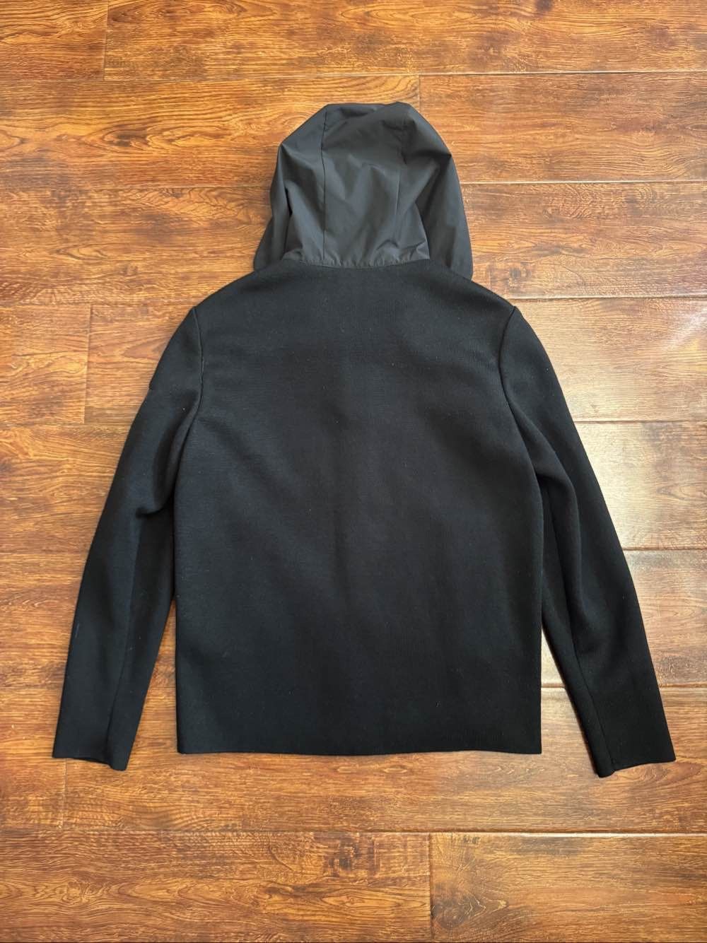 Prada Black Hooded Jacket with Logo Patch Size US S / EU 44-46 / 1 - 2 Thumbnail