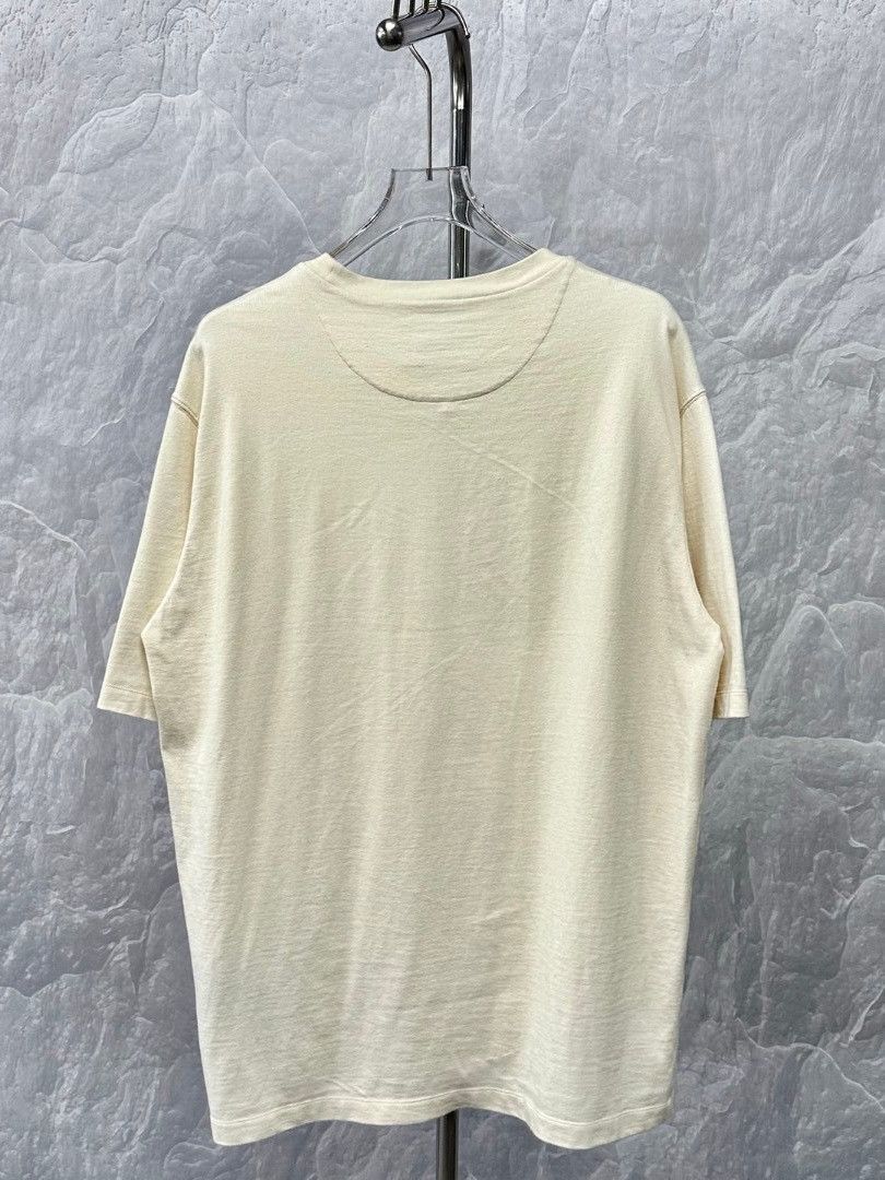 Prada Beige Triangle Logo T-Shirt, Size XL Size US XL / EU 56 / 4 - 2 Thumbnail
