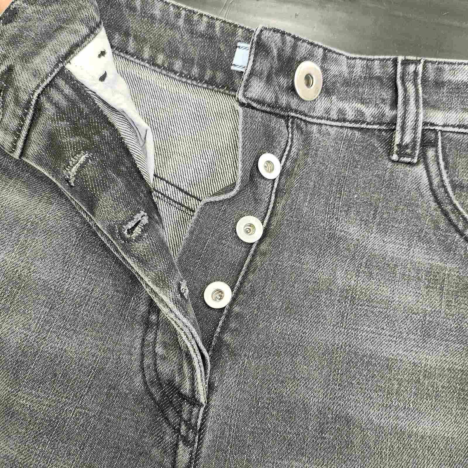 Prada Logo Patch Straight Leg Jeans - Gray Size US 26 / EU 42 - 5 Thumbnail