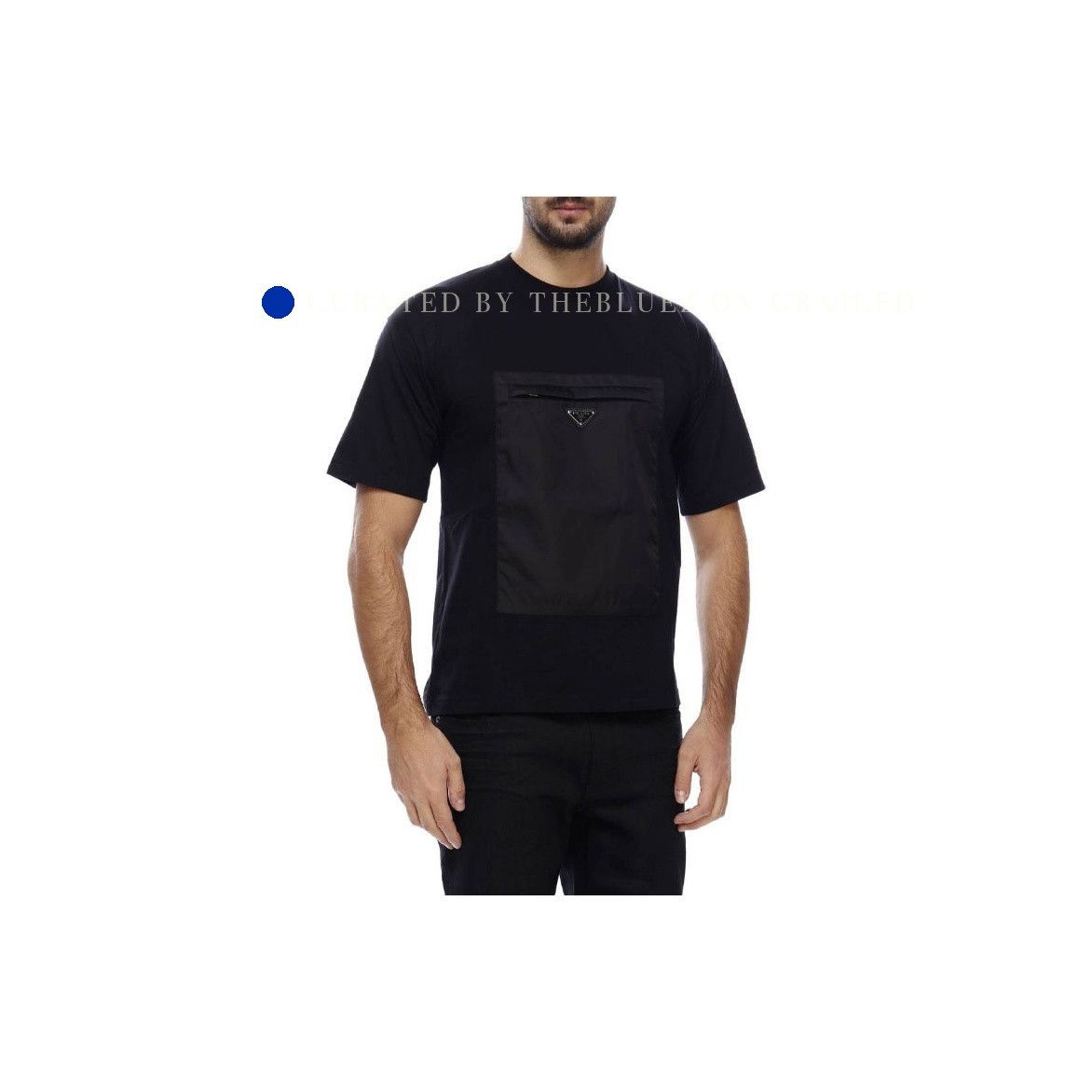 Prada Nylon Pocket Logo T-Shirt in Black Size US XL / EU 56 / 4 - 6 Thumbnail