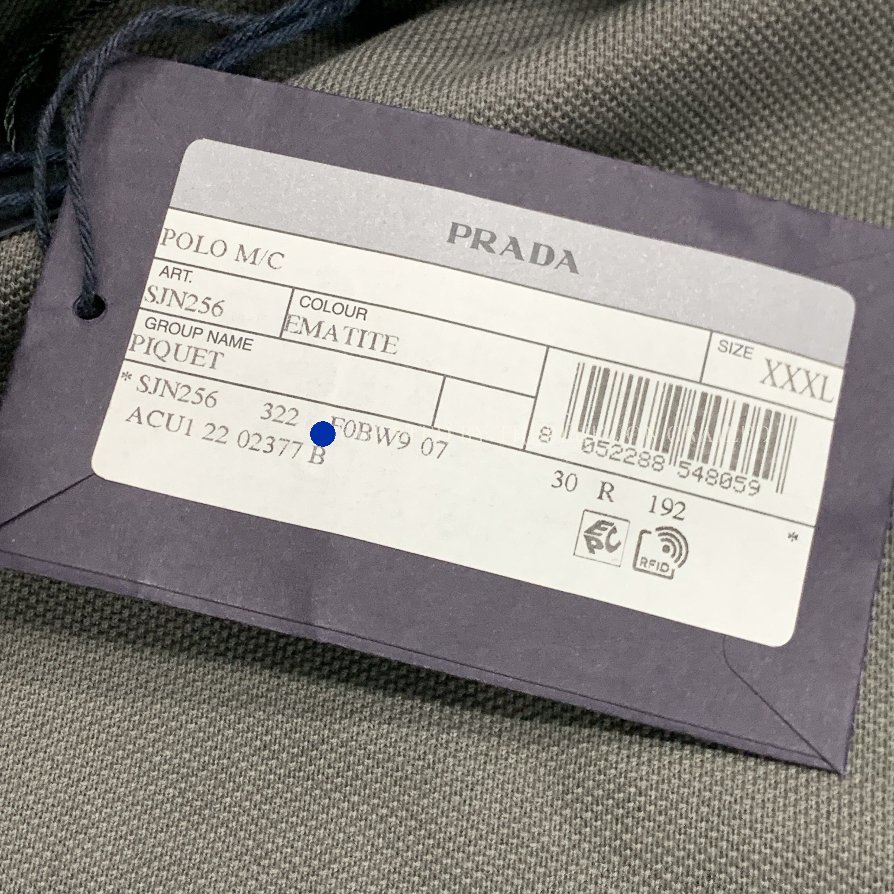 Prada Gray Cotton Polo Shirt in XXL Size US XXL / EU 58 / 5 - 5 Thumbnail