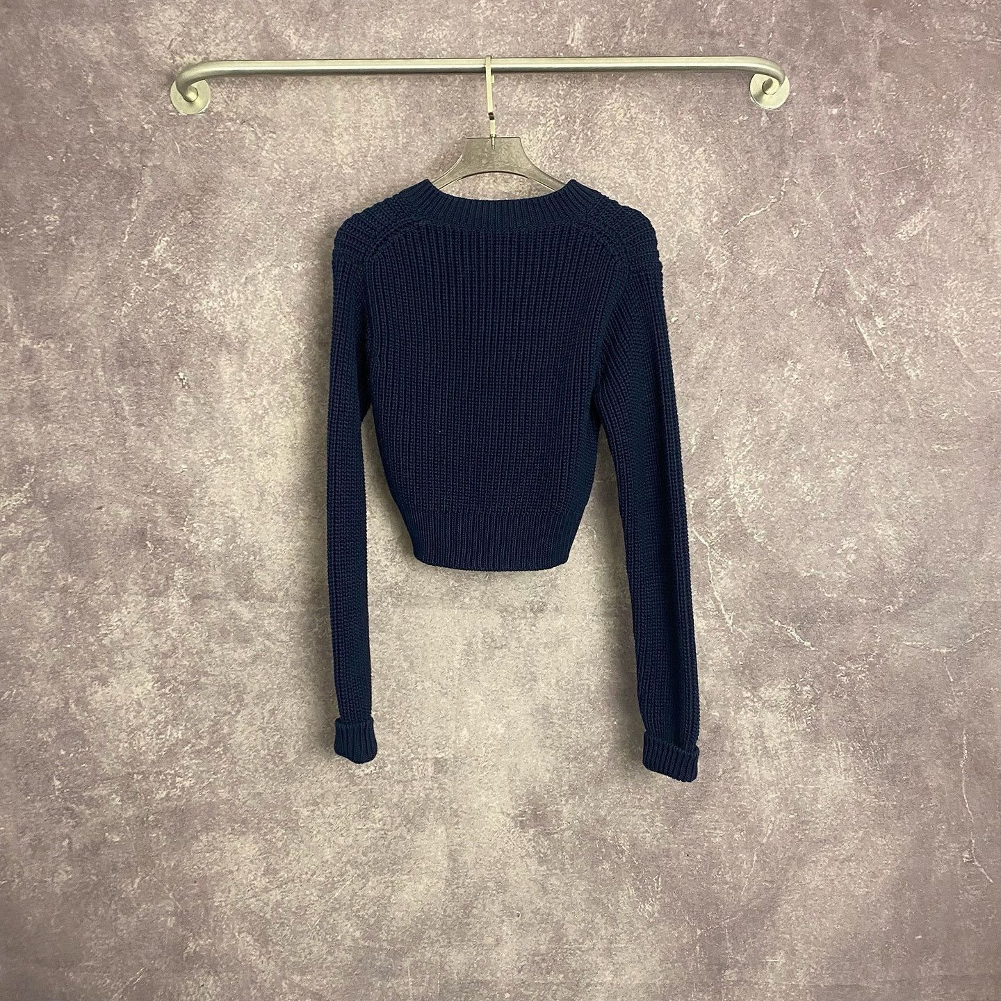 Prada Blue V-Neck Knit Sweater in Size S Size US S / EU 44-46 / 1 - 2 Thumbnail