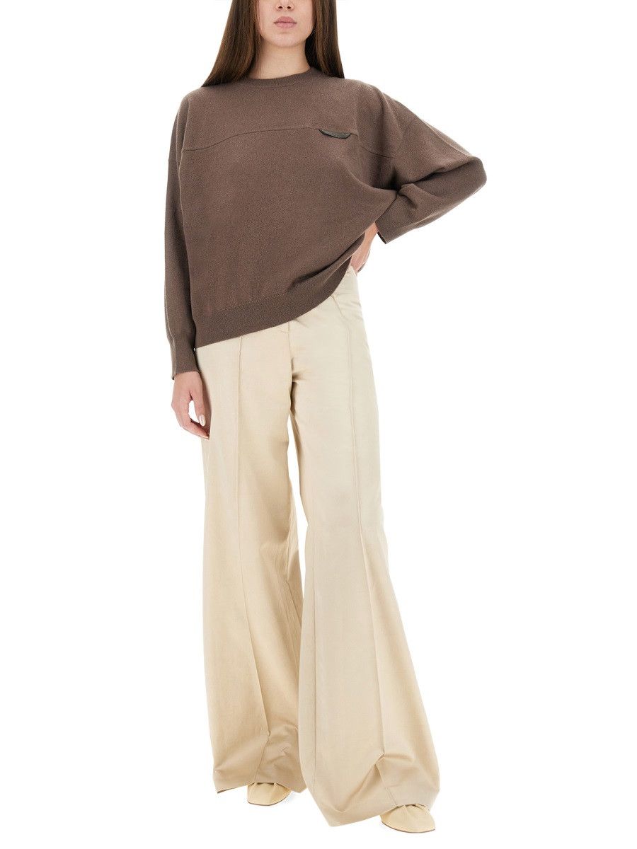 Brunello Cucinelli BRUNELLO CUCINELLI CASHMERE SWEATER - BROWN Size L / US 10 / IT 46 - 2 Thumbnail