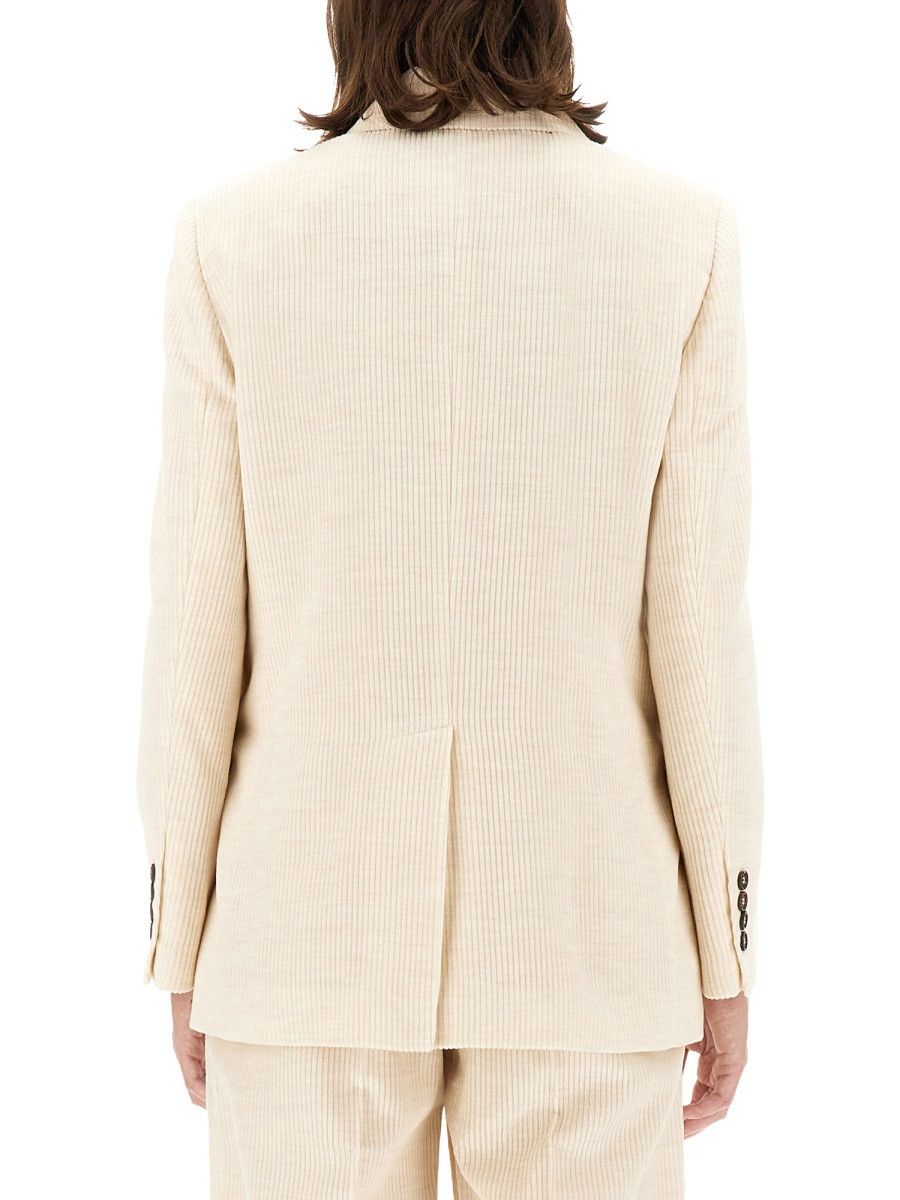 Brunello Cucinelli BRUNELLO CUCINELLI DOUBLE-BREASTED JACKET - IVORY (IT 42) Size M / US 6-8 / IT 42-44 - 3 Thumbnail