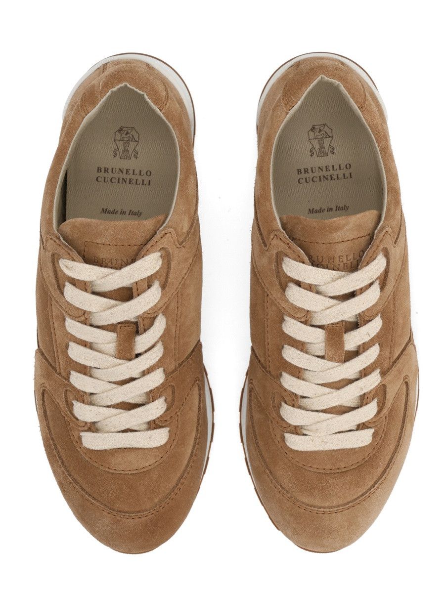 Brunello Cucinelli BRUNELLO CUCINELLI SUEDE SNEAKER - BROWN (IT 38) Size US 8 / IT 38 - 5 Thumbnail
