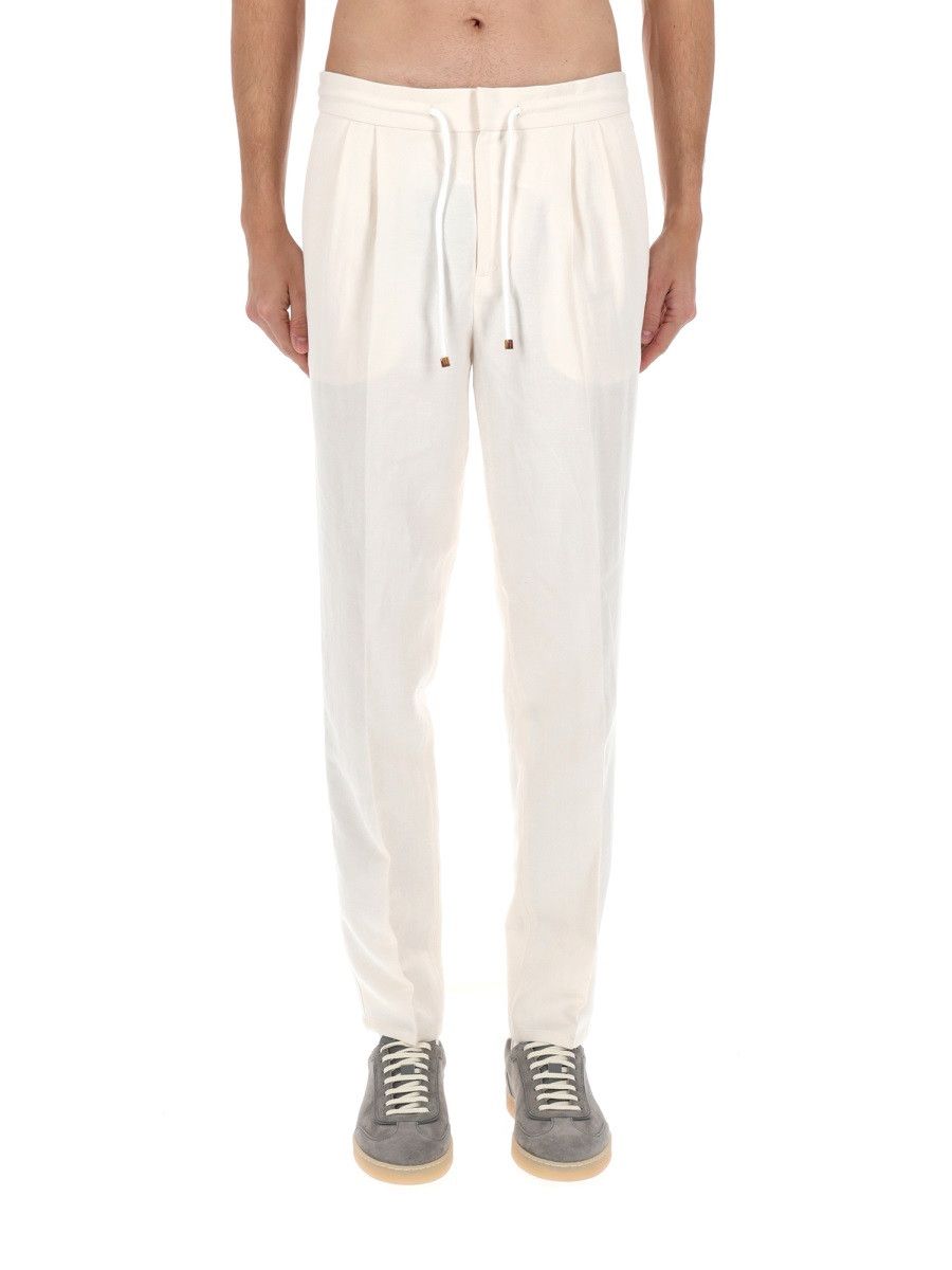 Brunello Cucinelli BRUNELLO CUCINELLI LINEN PANTS - BEIGE (IT 52) Size US 36 / EU 52 - 6 Thumbnail