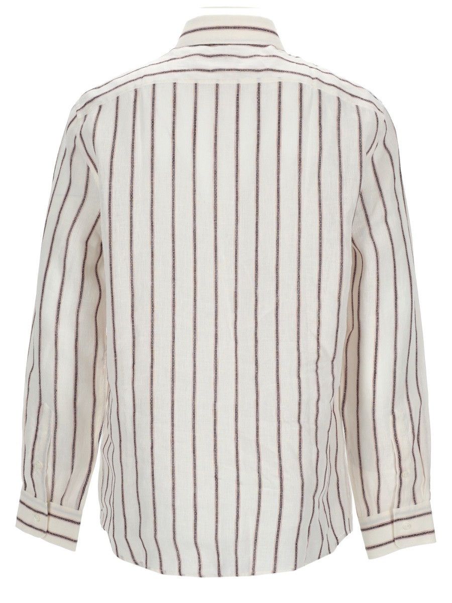 Brunello Cucinelli BRUNELLO CUCINELLI CAMICIA IN LINO - MULTICOLOUR Size US M / EU 48-50 / 2 - 2 Thumbnail