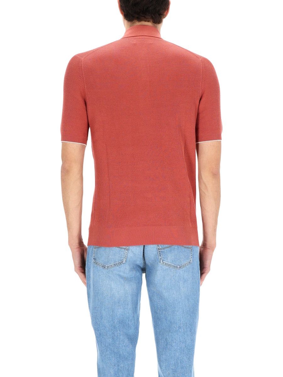 Brunello Cucinelli BRUNELLO CUCINELLI COTTON POLO - RED (IT 56) Size US XXL / EU 58 / 5 - 4 Thumbnail