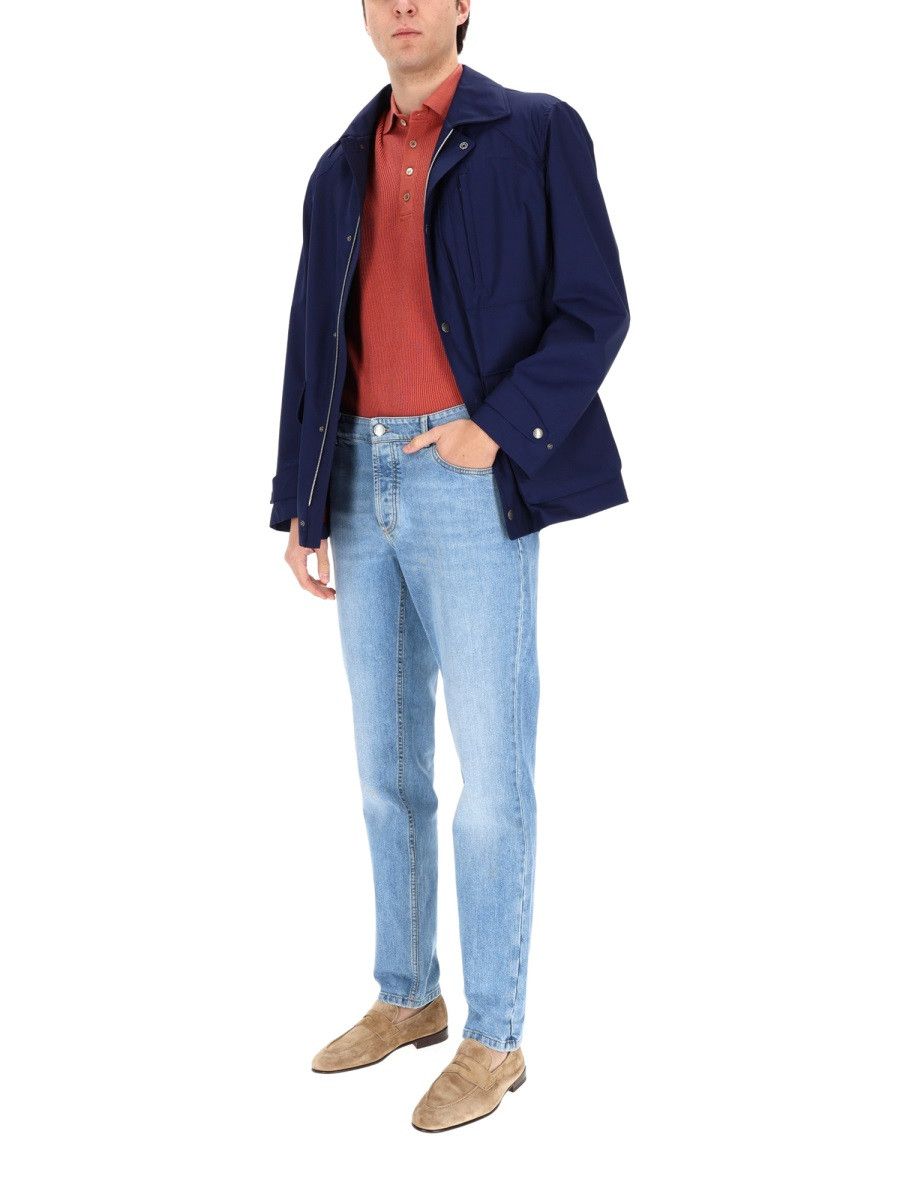 Brunello Cucinelli BRUNELLO CUCINELLI WOOL CANVAS JACKET - BLUE (IT 48) Size US M / EU 48-50 / 2 - 2 Thumbnail
