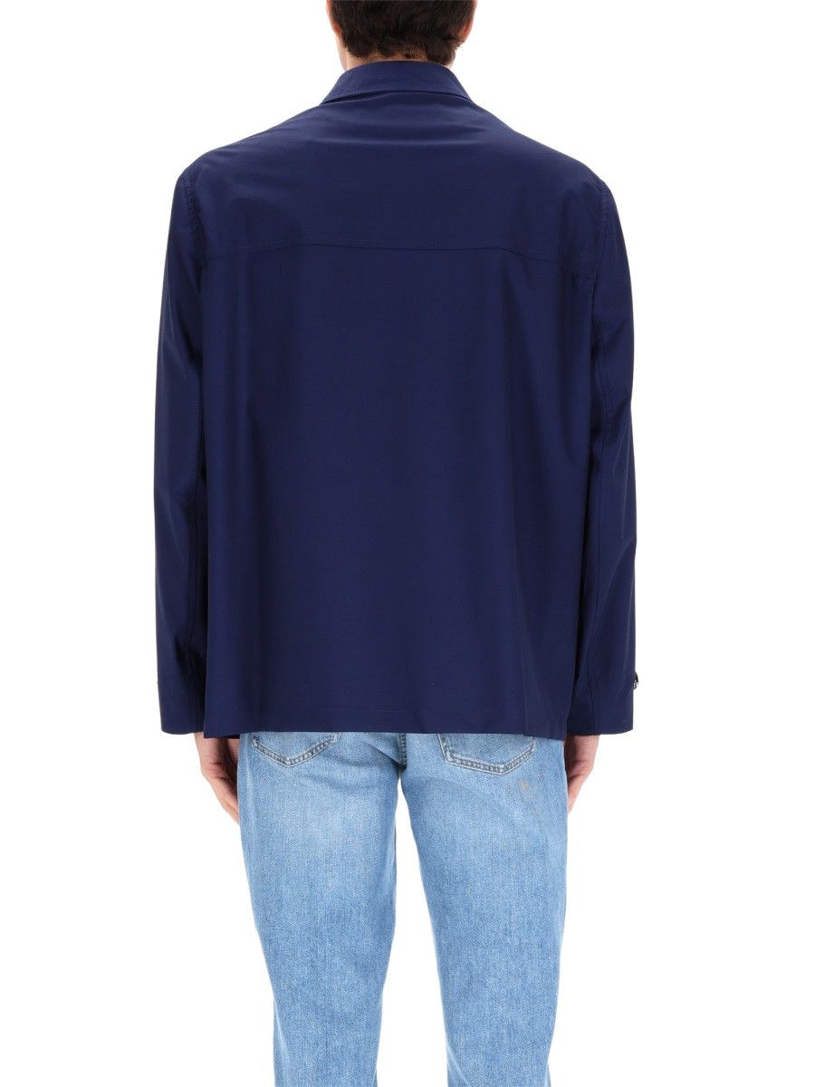 Brunello Cucinelli BRUNELLO CUCINELLI WOOL CANVAS JACKET - BLUE (IT 48) Size US M / EU 48-50 / 2 - 4 Thumbnail