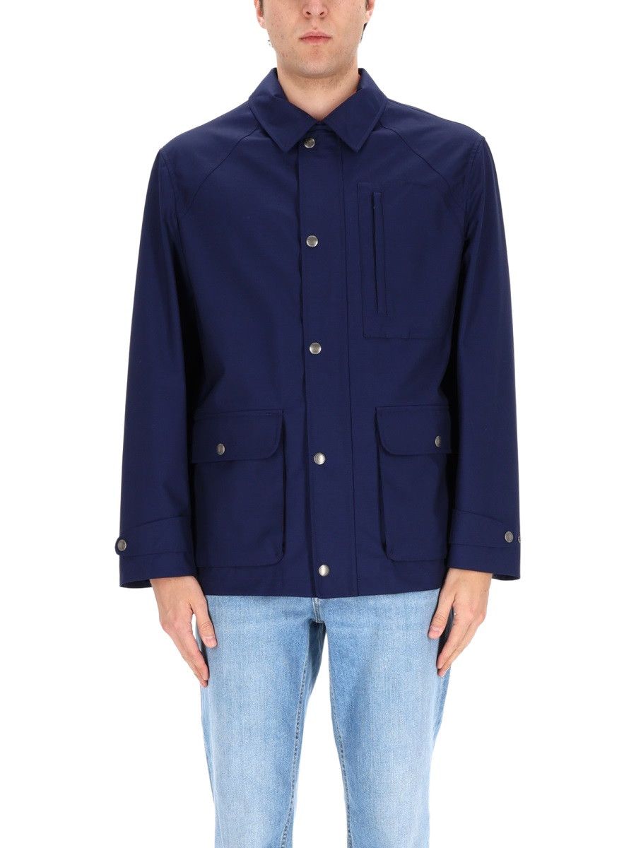 Brunello Cucinelli BRUNELLO CUCINELLI WOOL CANVAS JACKET - BLUE (IT 48) Size US M / EU 48-50 / 2 - 5 Thumbnail