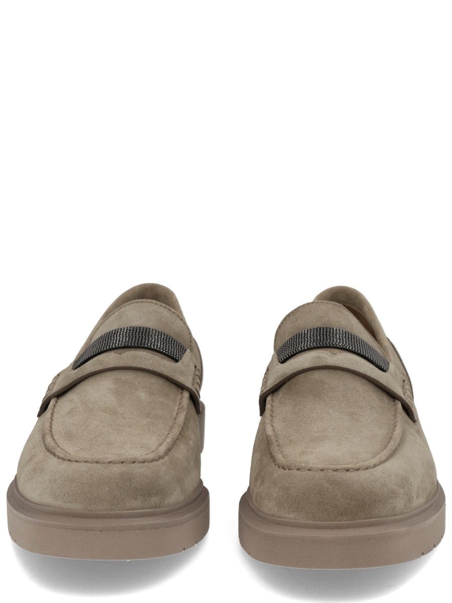 Brunello Cucinelli BRUNELLO CUCINELLI LEATHER LOAFER - DOVE (IT 40) Size US 10 / IT 40 - 3 Thumbnail