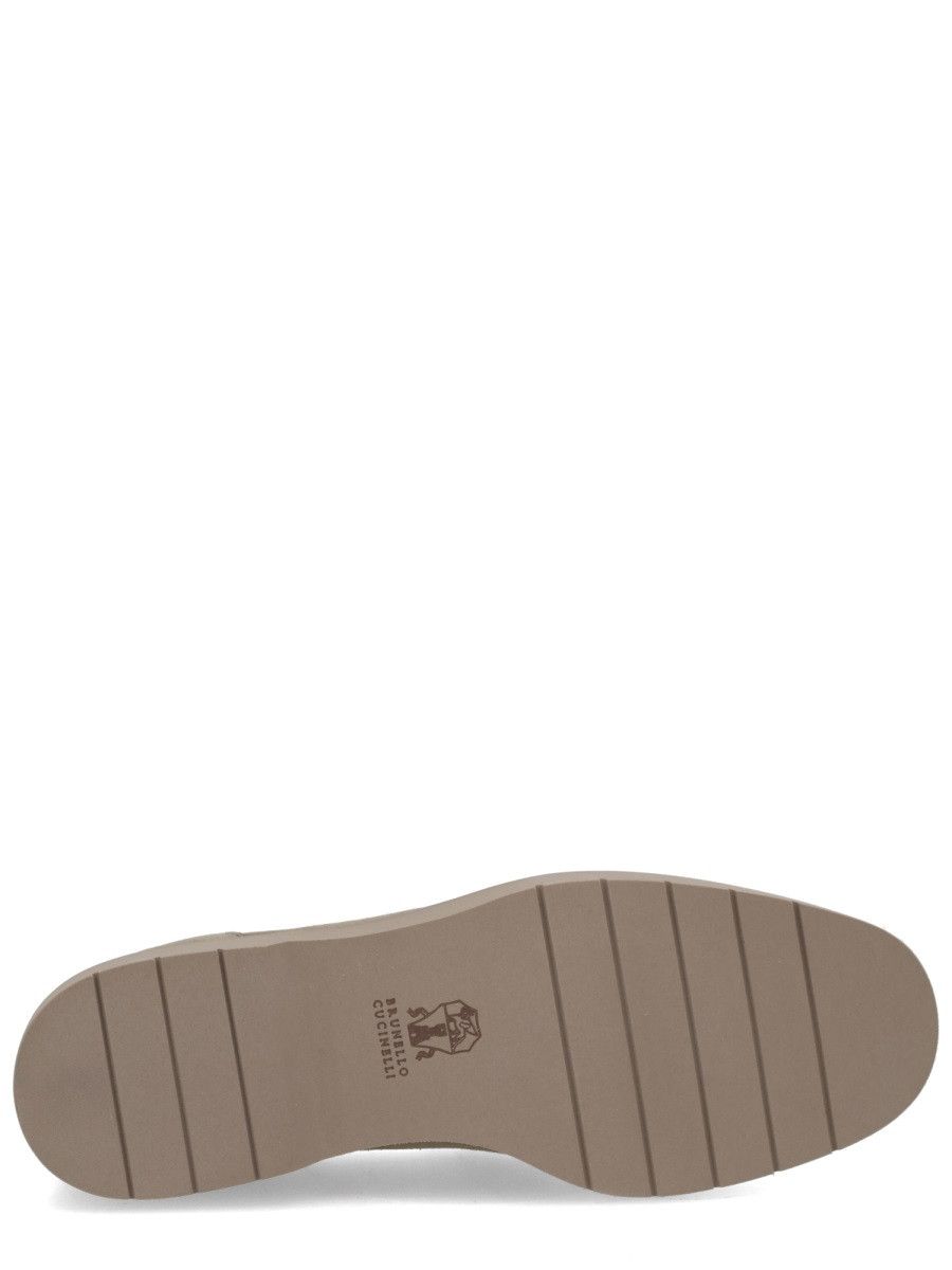Brunello Cucinelli BRUNELLO CUCINELLI LEATHER LOAFER - DOVE (IT 37) Size US 7 / IT 37 - 6 Thumbnail