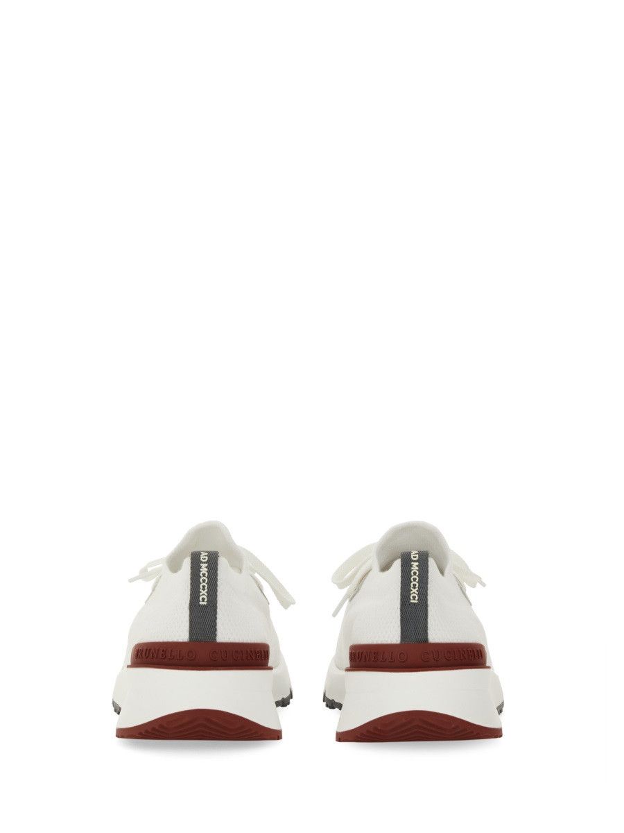 Brunello Cucinelli BRUNELLO CUCINELLI SNEAKER "RUNNER" - WHITE (IT 44) Size US 11 / EU 44 - 3 Thumbnail