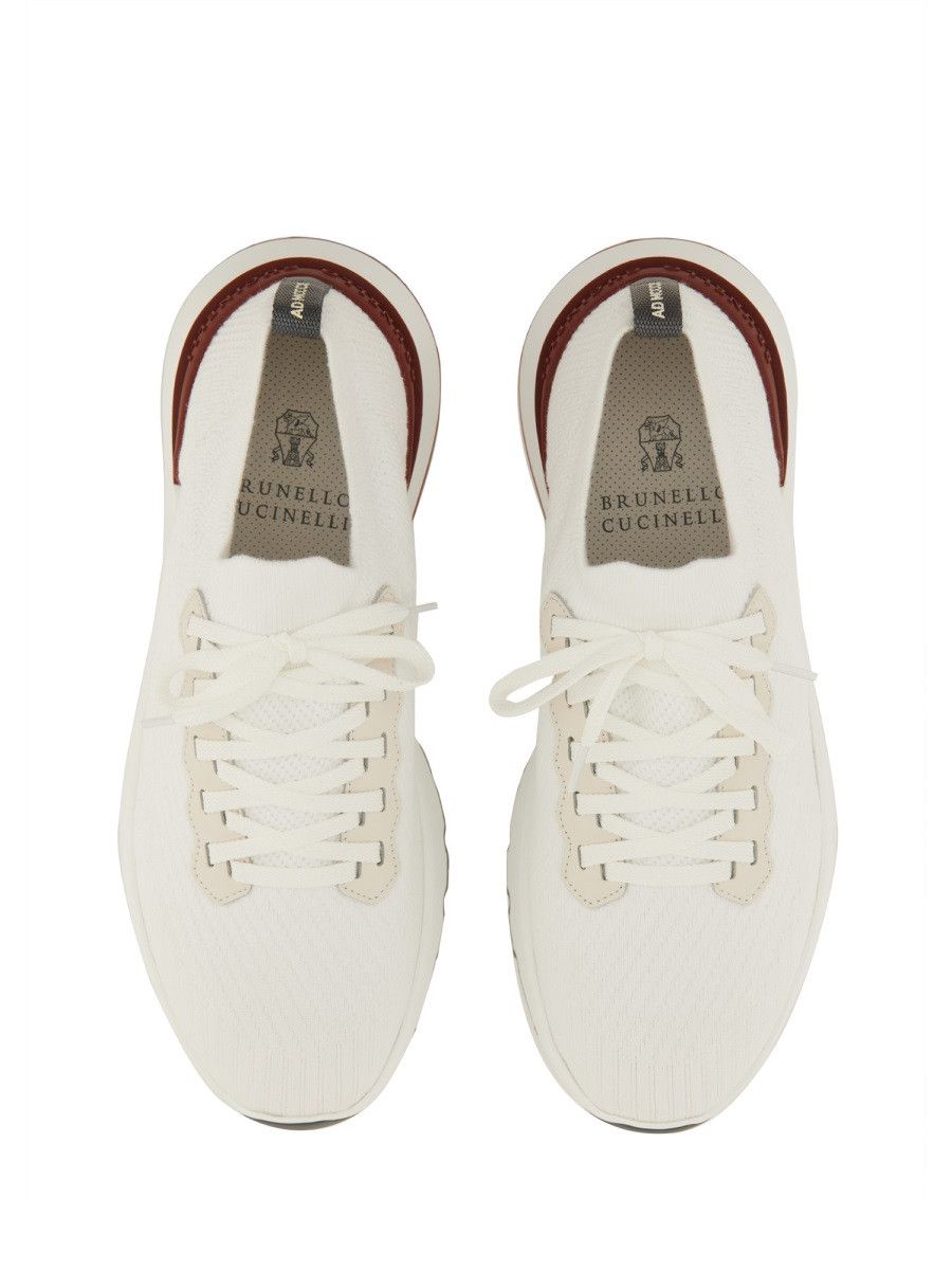 Brunello Cucinelli BRUNELLO CUCINELLI SNEAKER "RUNNER" - WHITE (IT 44) Size US 11 / EU 44 - 6 Thumbnail