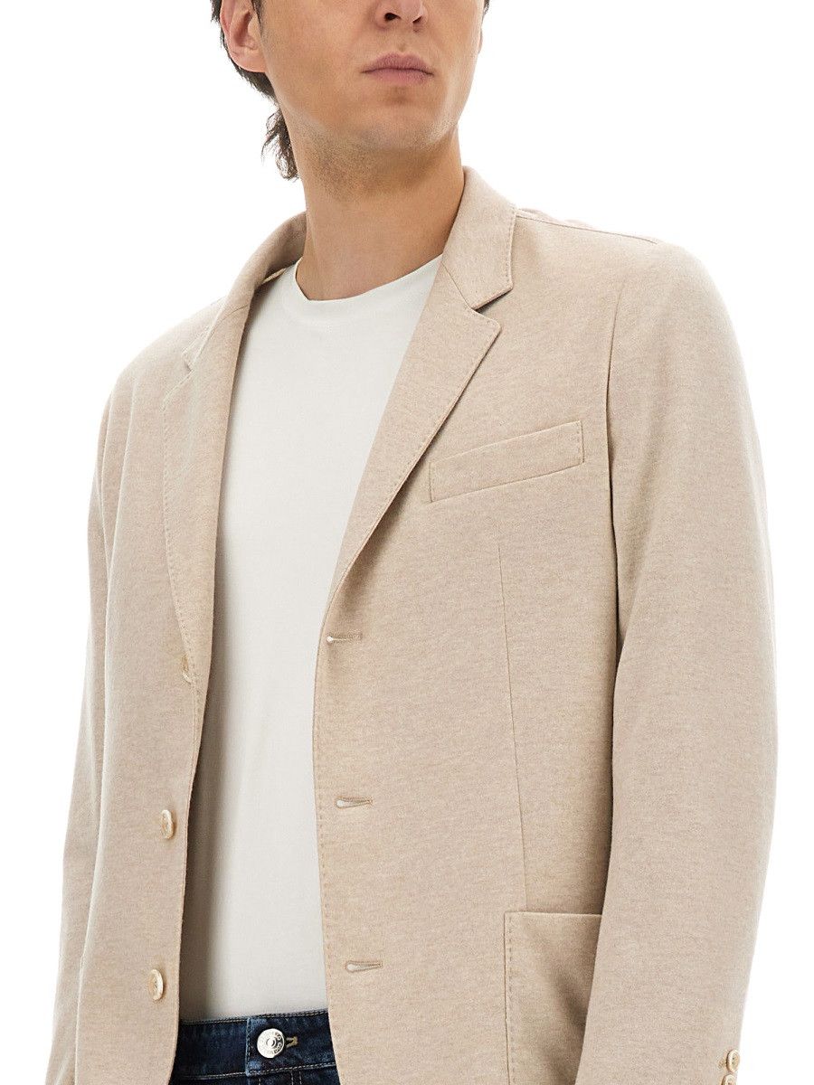 Brunello Cucinelli BRUNELLO CUCINELLI CASHMERE JERSEY JACKET - BEIGE (IT 52) Size US XL / EU 56 / 4 - 4 Thumbnail