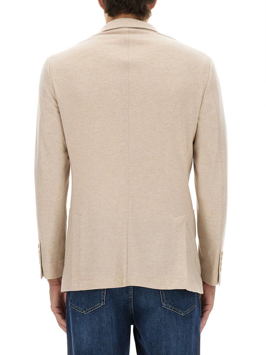 Brunello Cucinelli BRUNELLO CUCINELLI CASHMERE JERSEY JACKET - BEIGE (IT 52) Size US XL / EU 56 / 4 - 3 Thumbnail