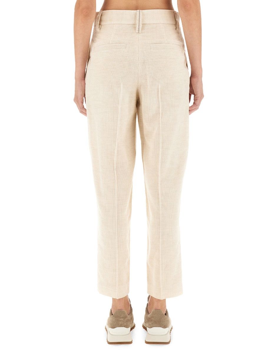 Brunello Cucinelli BRUNELLO CUCINELLI REGULAR FIT PANTS - IVORY (IT 40) Size 40" / US 18 - 3 Thumbnail