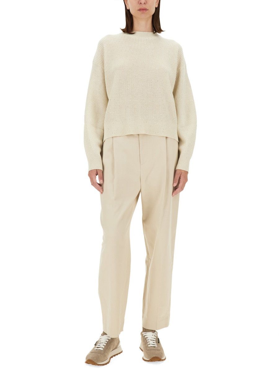 Brunello Cucinelli BRUNELLO CUCINELLI CASHMERE SWEATER - WHITE Size M / US 6-8 / IT 42-44 - 2 Thumbnail