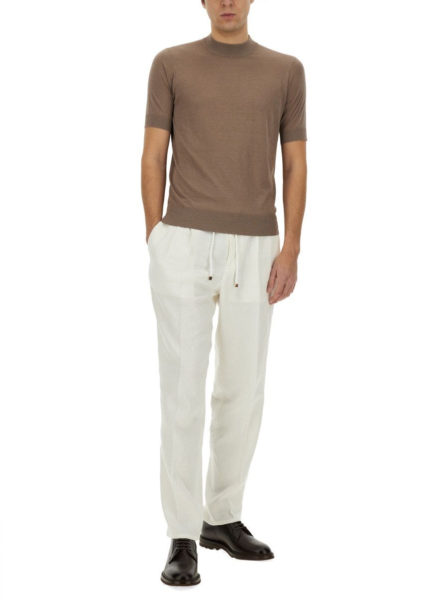 Brunello Cucinelli BRUNELLO CUCINELLI LINEN PANTS - IVORY (IT 46) Size US 30 / EU 46 - 2 Thumbnail