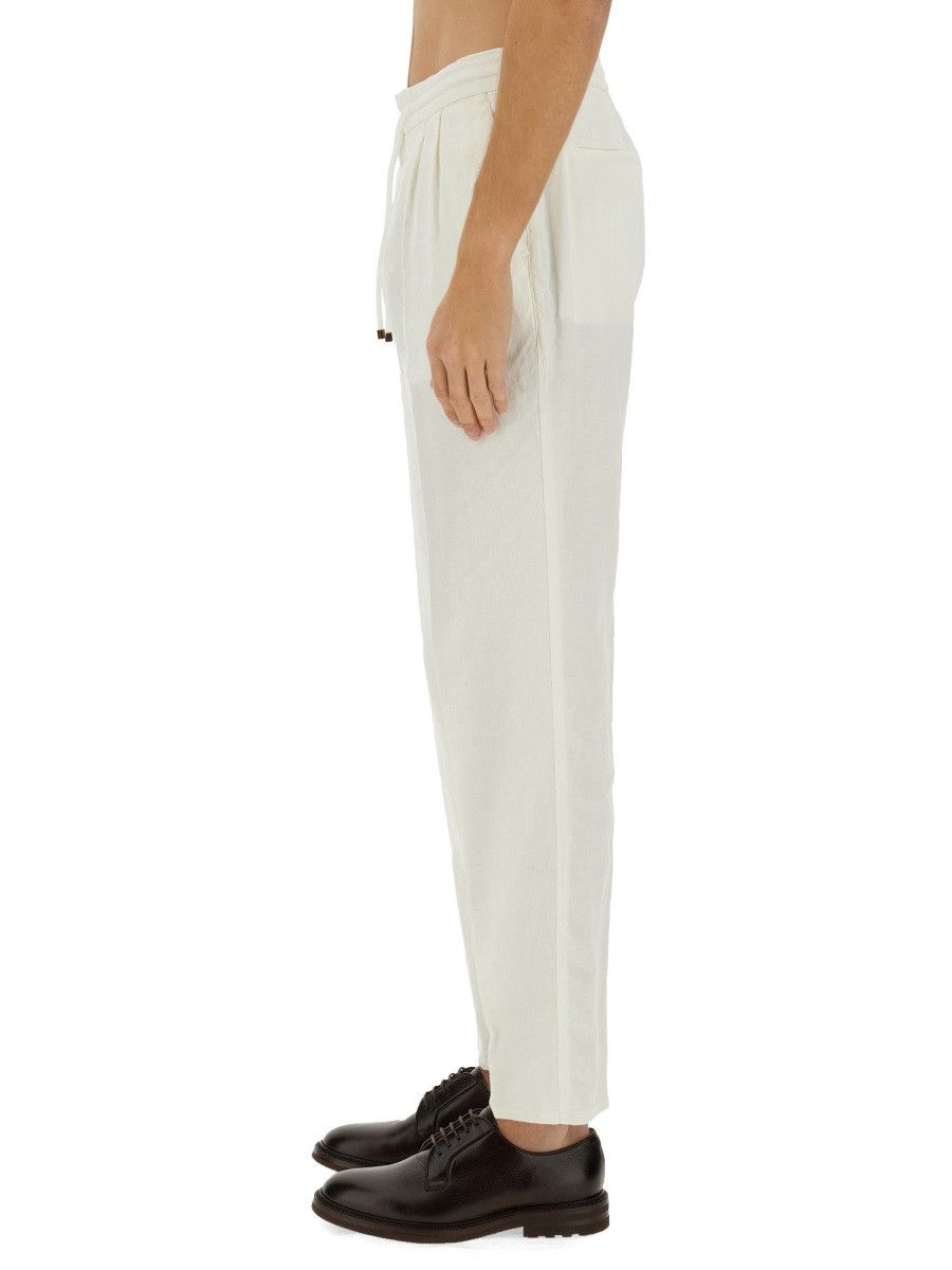 Brunello Cucinelli BRUNELLO CUCINELLI LINEN PANTS - IVORY (IT 50) Size US 34 / EU 50 - 4 Thumbnail
