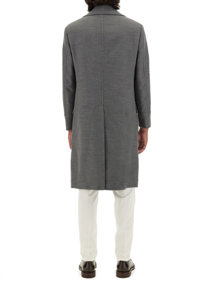 Brunello Cucinelli BRUNELLO CUCINELLI DOUBLE-BREASTED COAT - GREY (IT 50) Size US L / EU 52-54 / 3 - 3 Thumbnail