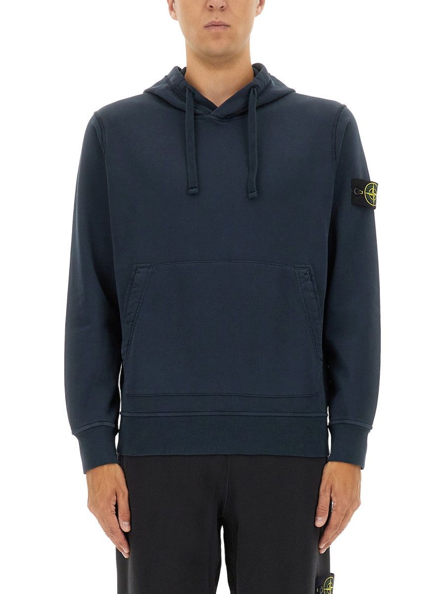 Stone Island STONE ISLAND SWEATSHIRT WITH LOGO - BLUE Size US S / EU 44-46 / 1 - 2 Thumbnail