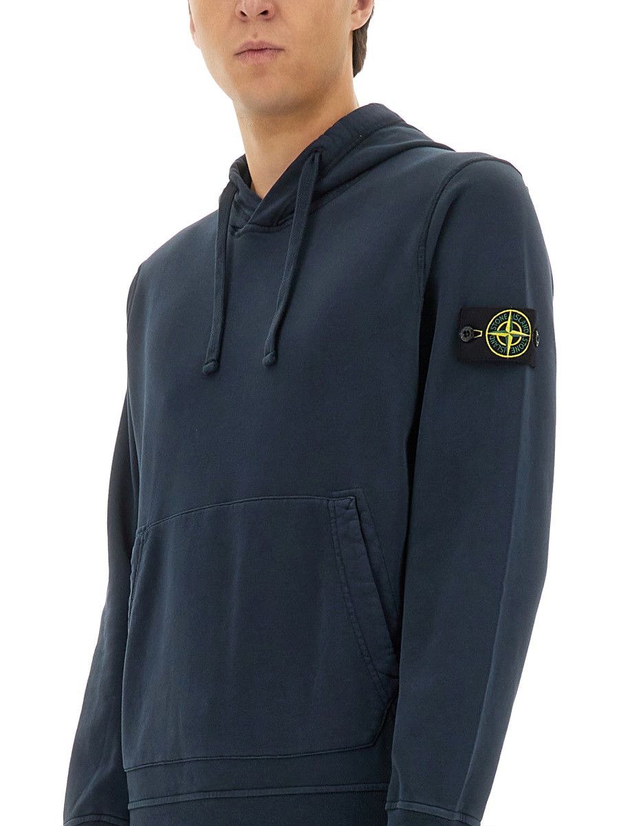 Stone Island STONE ISLAND SWEATSHIRT WITH LOGO - BLUE Size US M / EU 48-50 / 2 - 5 Thumbnail