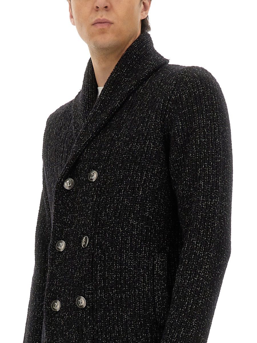 Brunello Cucinelli BRUNELLO CUCINELLI DOUBLE-BREASTED CARDIGAN - BLUE (IT 52) Size US XL / EU 56 / 4 - 4 Thumbnail
