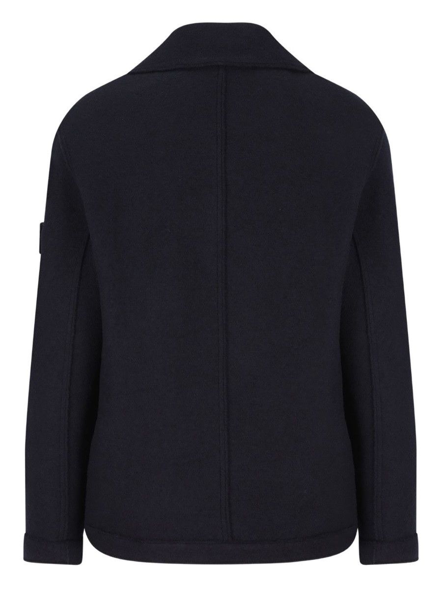 Stone Island STONE ISLAND DOUBLE-BREASTED COAT - BLUE Size US XL / EU 56 / 4 - 2 Thumbnail