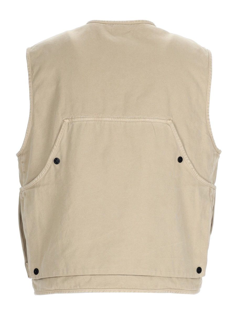 Stone Island STONE ISLAND GILET OVERSIZE CON PATCH LOGO - BEIGE Size US XXL / EU 58 / 5 - 2 Thumbnail