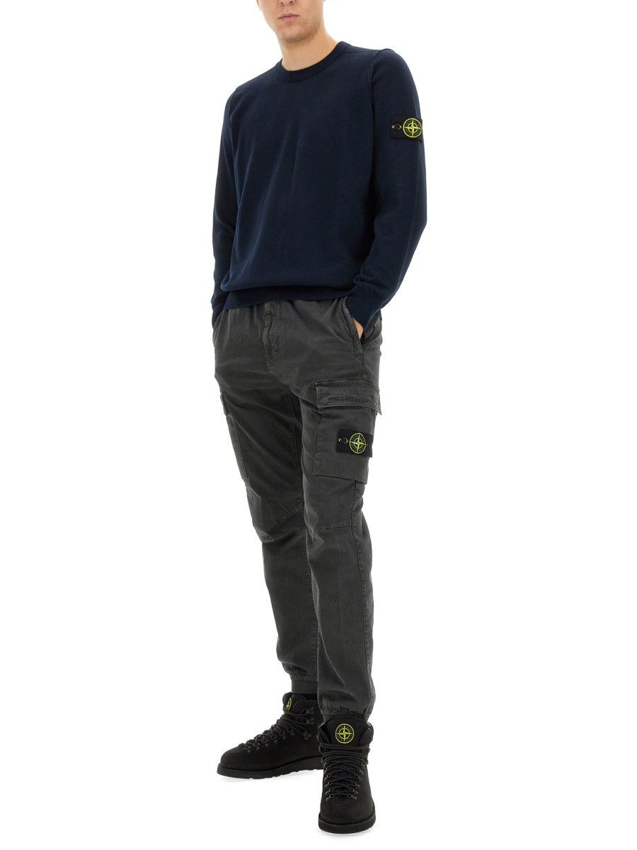 Stone Island STONE ISLAND JERSEY WITH LOGO - BLUE Size US XXL / EU 58 / 5 - 3 Thumbnail