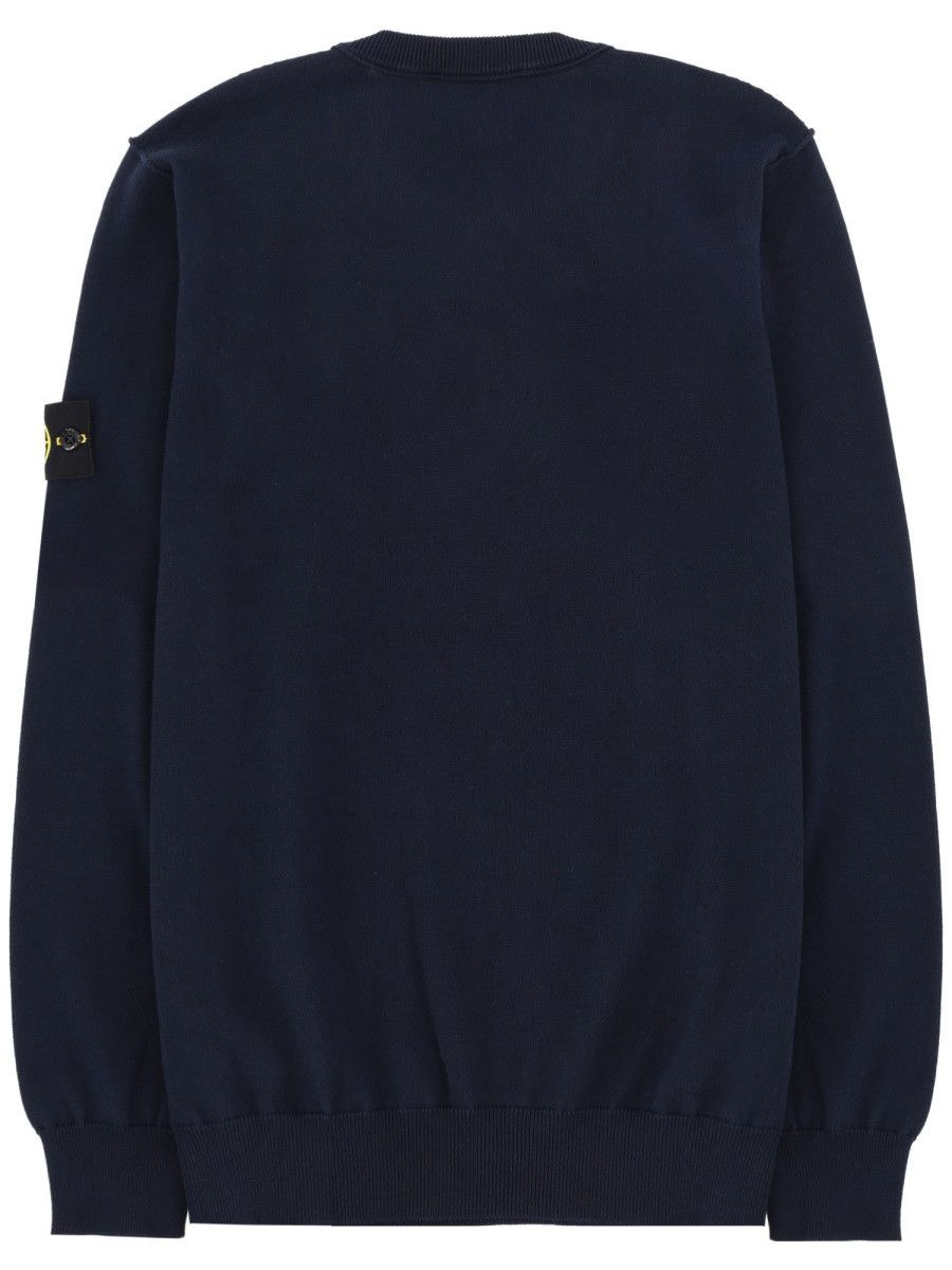 Stone Island STONE ISLAND JERSEY WITH LOGO - BLUE Size US XXL / EU 58 / 5 - 6 Thumbnail