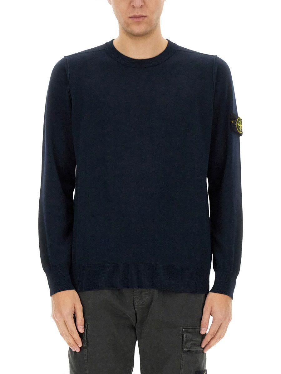 Stone Island STONE ISLAND JERSEY WITH LOGO - BLUE Size US XXL / EU 58 / 5 - 2 Thumbnail
