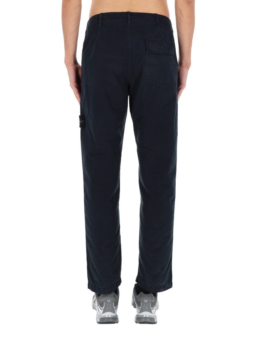 Stone Island STONE ISLAND PANTS WITH LOGO PATCH - BLUE (JEANS 33) Size US 33 - 5 Thumbnail
