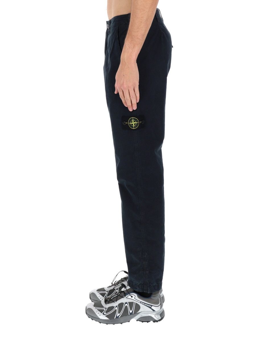 Stone Island STONE ISLAND PANTS WITH LOGO PATCH - BLUE (JEANS 33) Size US 33 - 4 Thumbnail