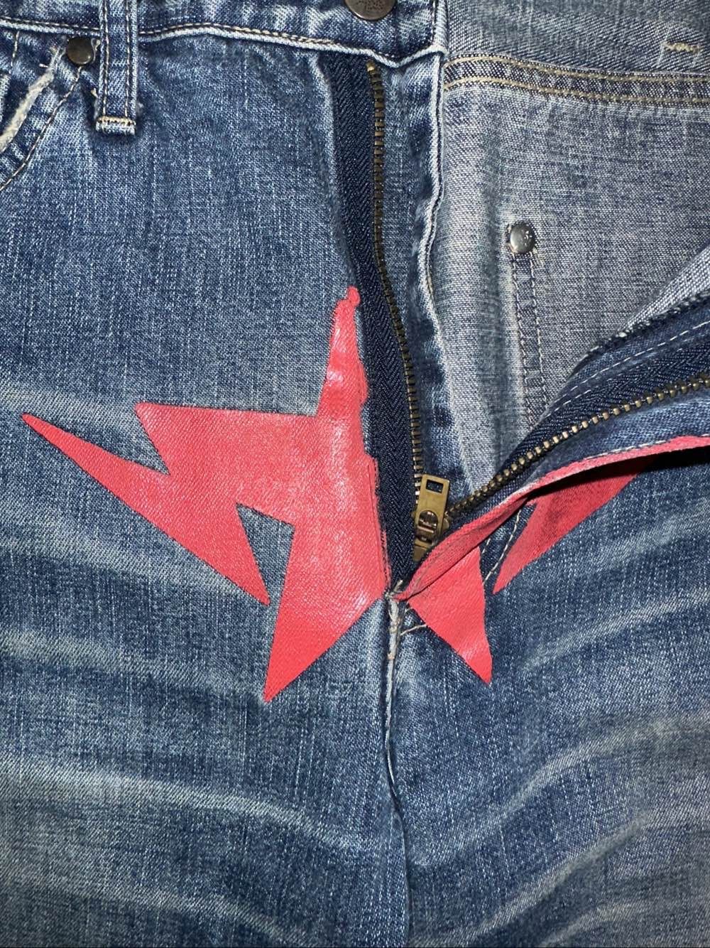 Bape A Bathing Ape Lightning Star Denim Jeans Size M Size US 32 / EU 48 - 8 Thumbnail