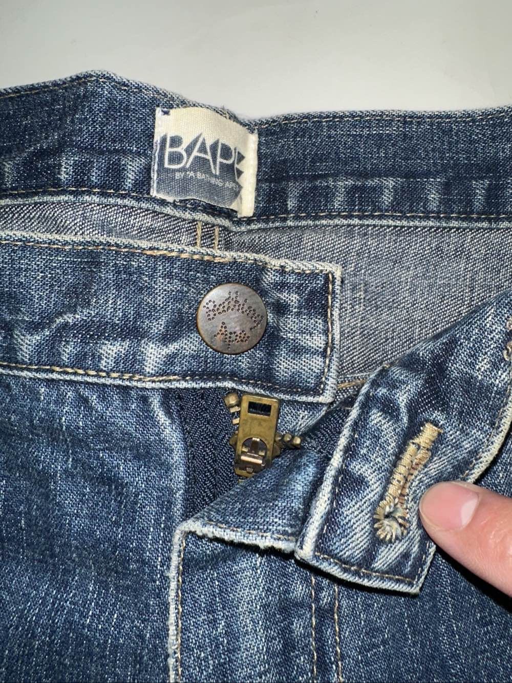 Bape A Bathing Ape Lightning Star Denim Jeans Size M Size US 32 / EU 48 - 3 Thumbnail