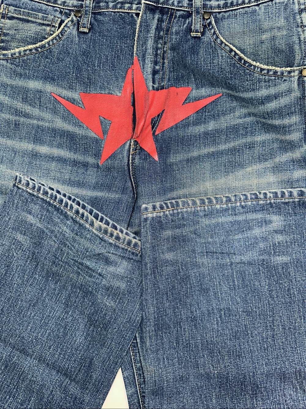 Bape A Bathing Ape Lightning Star Denim Jeans Size M Size US 32 / EU 48 - 6 Thumbnail