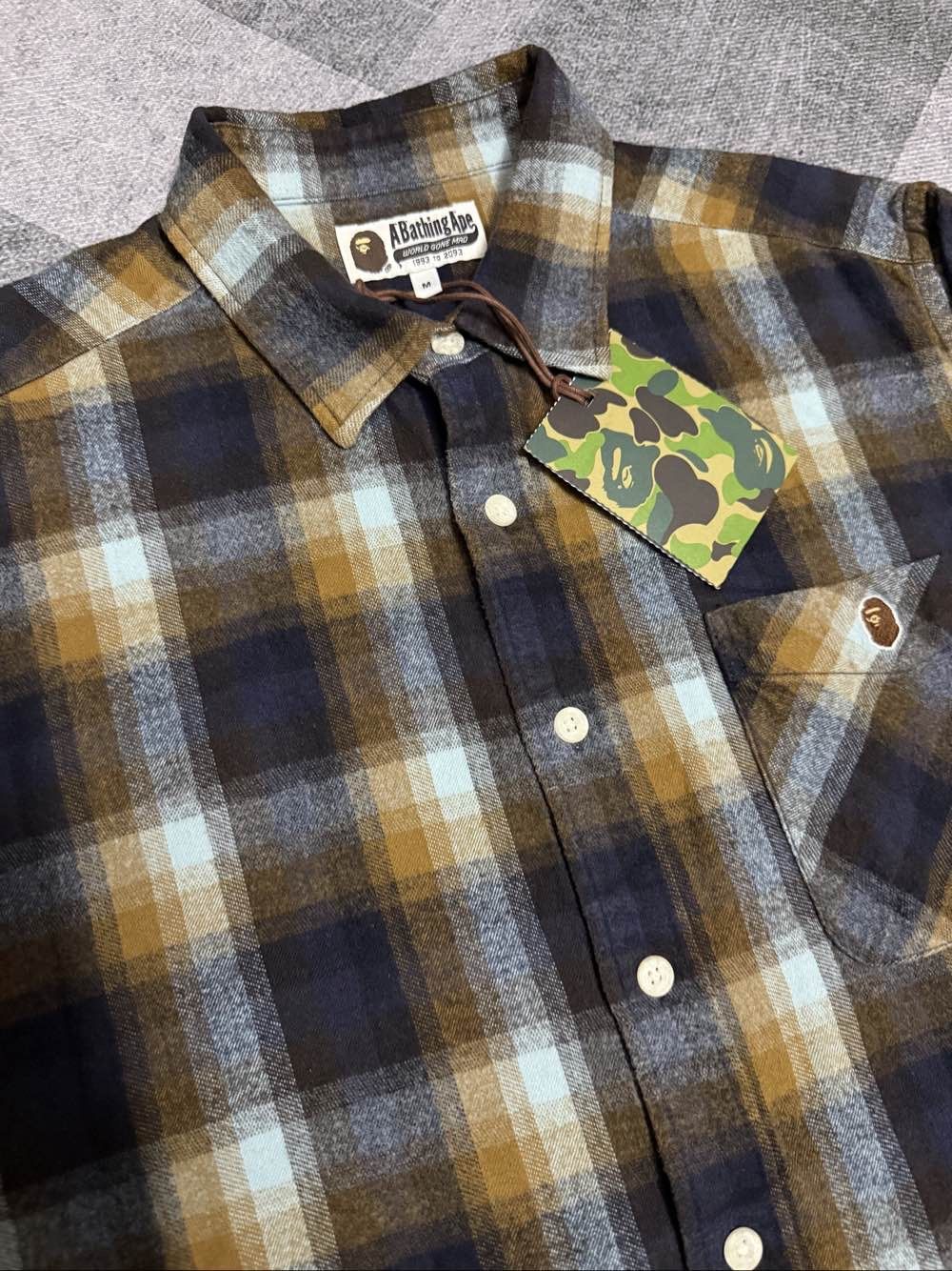 Bape A BATHING APE Plaid Button Up Shirt Size M Size US M / EU 48-50 / 2 - 5 Thumbnail