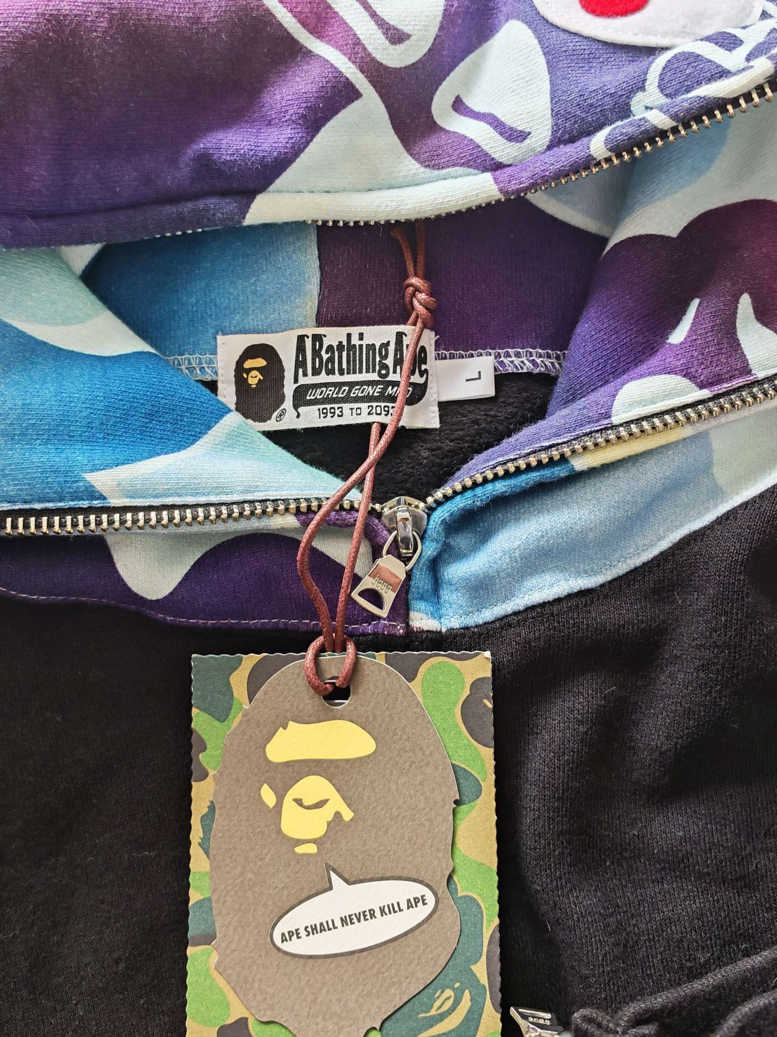 Bape A Bathing Ape x Bored Ape Beach Club Shark Hoodie Size L Size US L / EU 52-54 / 3 - 3 Thumbnail